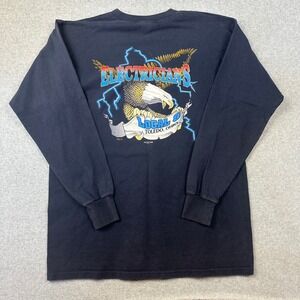Vintage 1998 IBEW Local 8 Electricians T Shirt Mens XXL Long Sleeve Pocket Navy